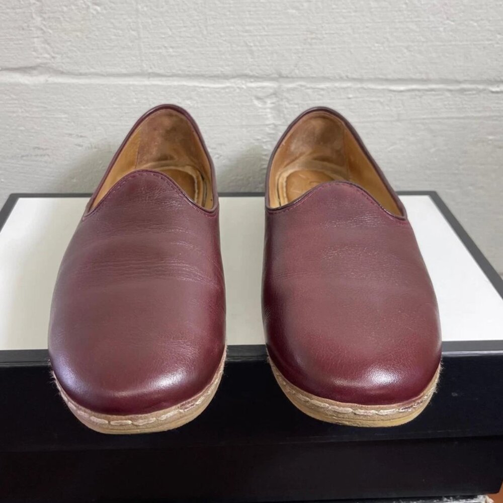 Charix Artisan Cognac Brown Leather Slip On Flats Shoes Women's Size 42 EU/10 US